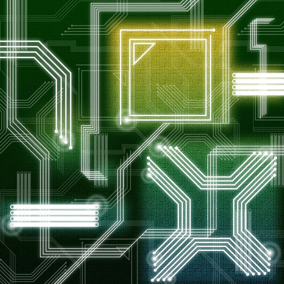 Free Image of Green Lines Background Means Internet Data And Traffic  