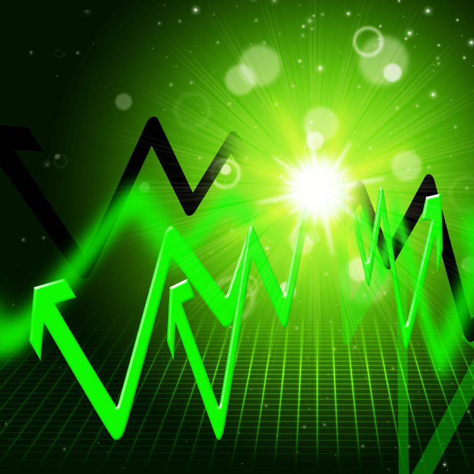 Free Image of Green Sun Background Shows Arrows And Sending Out Waves  