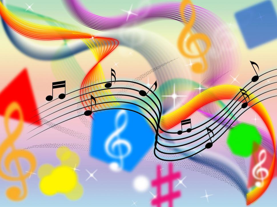 Free Stock Photo of Music Background Means Classical Pop And Colorful  Ribbons | Download Free Images and Free Illustrations