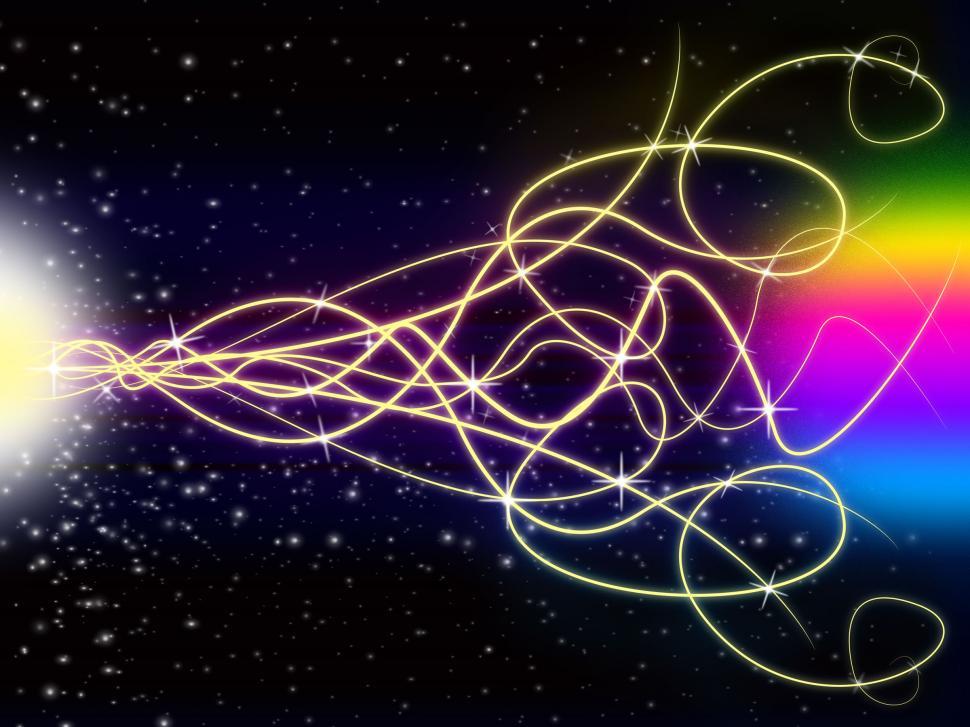 Free Image of Squiggles Background Shows Light Pattern And Stars  