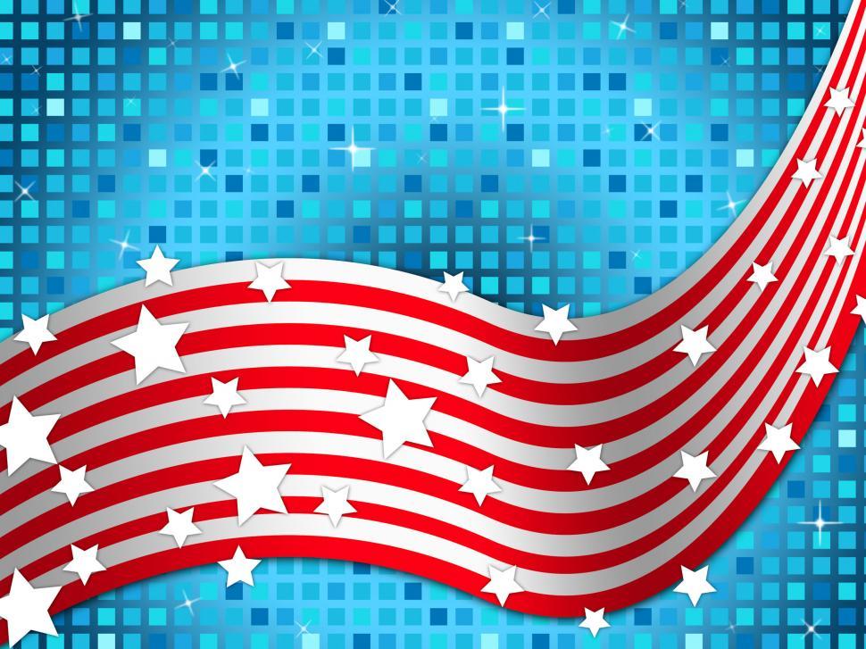 Usa Flag Banners Stars And Stripes Flag Patriotic Background Red White Blue  With Stars Stripes American Flags Border Stock Illustration - Download  Image Now - iStock