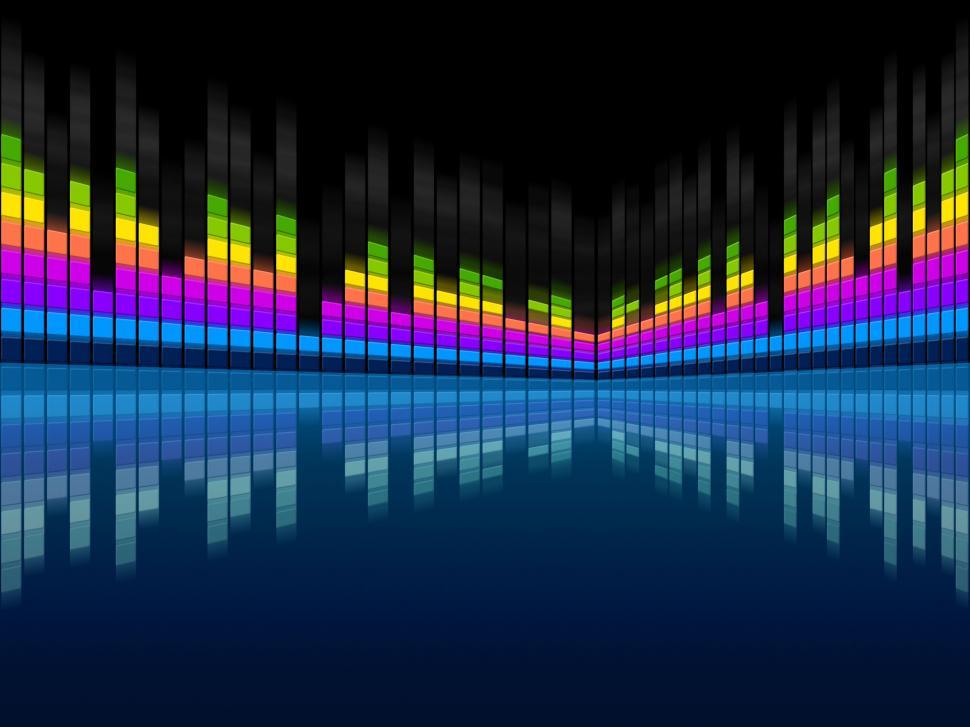 Free Stock Photo of Blue Soundwaves Background Means Musical Frequencies  And Songs | Download Free Images and Free Illustrations