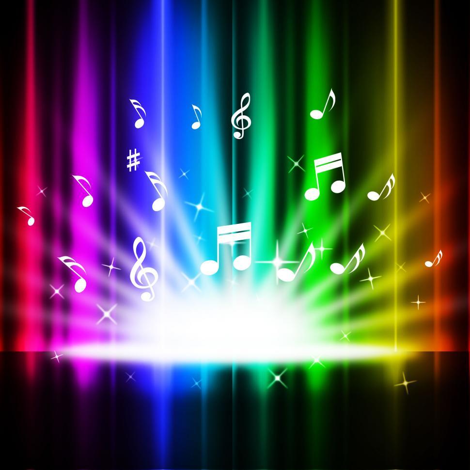 Free Stock Photo of Rainbow Curtains Background Means Music Songs And Stage  | Download Free Images and Free Illustrations