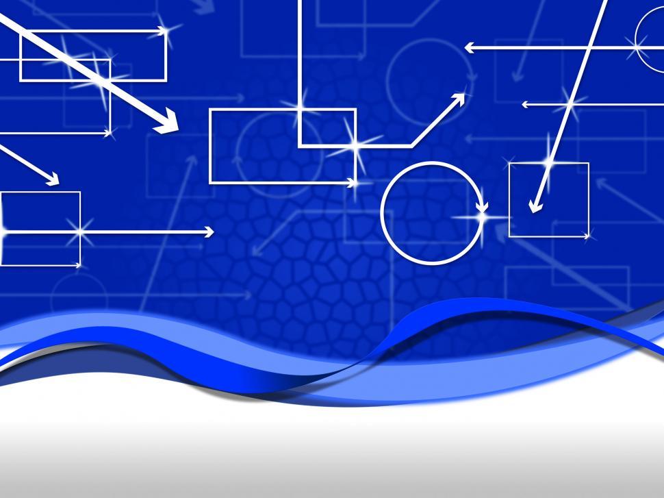 Free Image of Blue Shapes Background Means Rectangles Oblongs And Arrows  