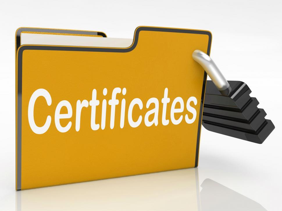 Free Image of Certificates Security Indicates Private Achievement And Binder 