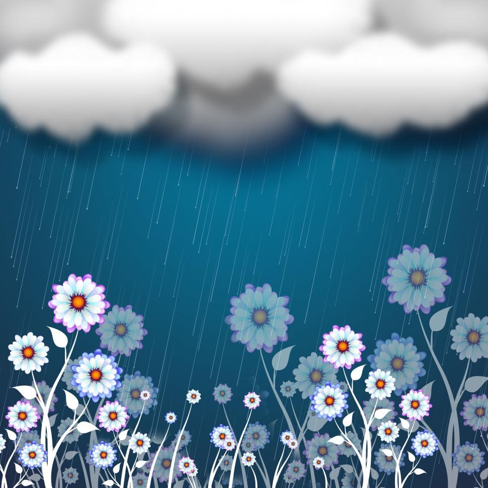 Free Image of Clouds Flowers Means Clothes Line And Abstract 