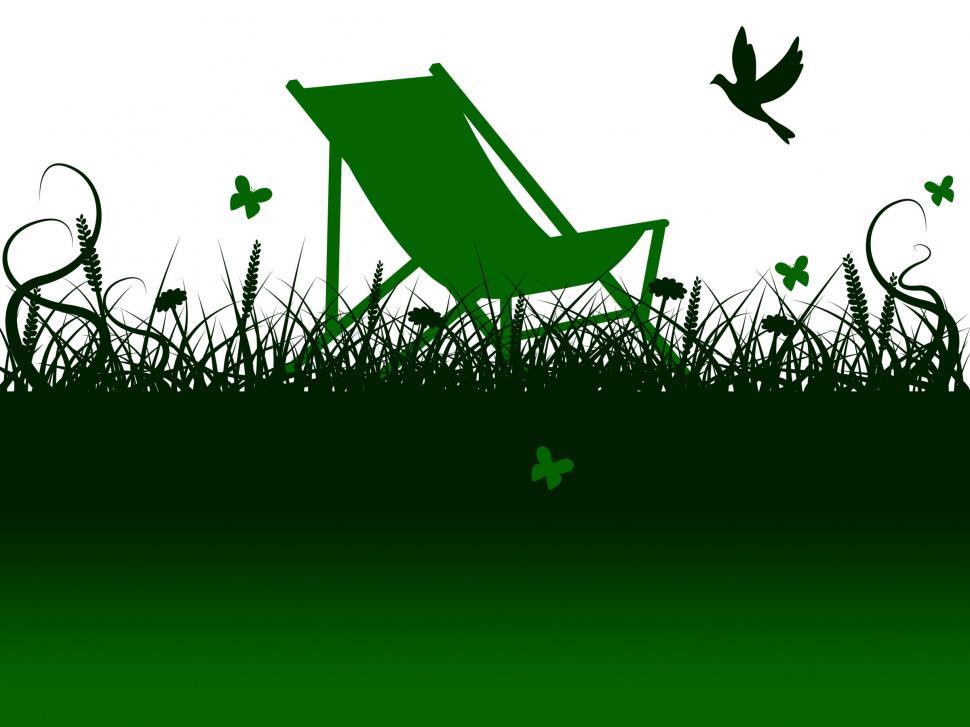 Free Image of Deck Chair Means Green Grass And Summer 