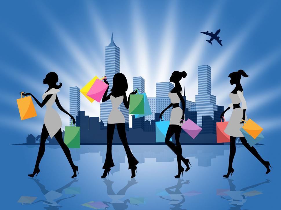 Free Image of Women Shopping Shows Retail Sales And Adults 