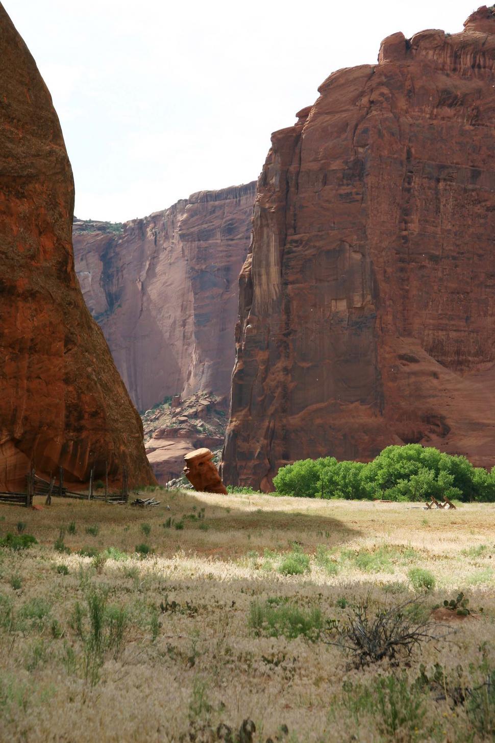 Free Image of Large Rock Formation in Desert 