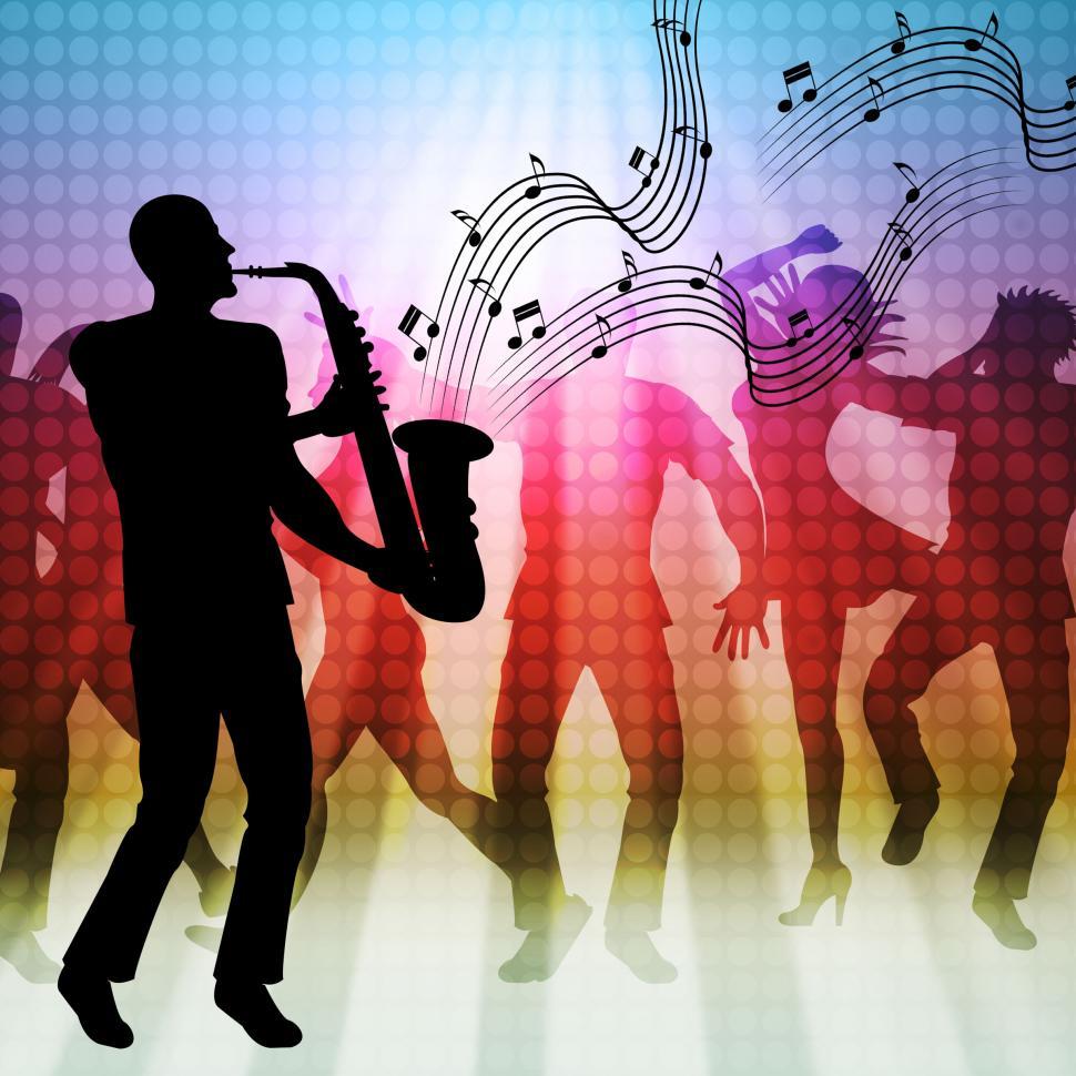 Music Dancing Representing Sound Track And Dance Stock Photo