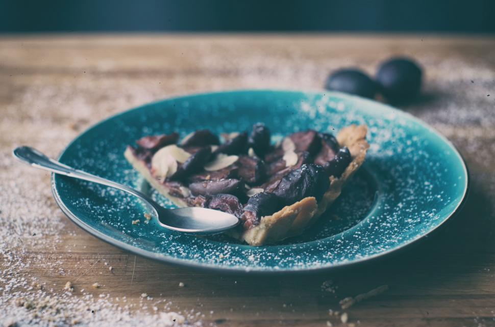 Free Image of Plate of Food on Table With Spoon 