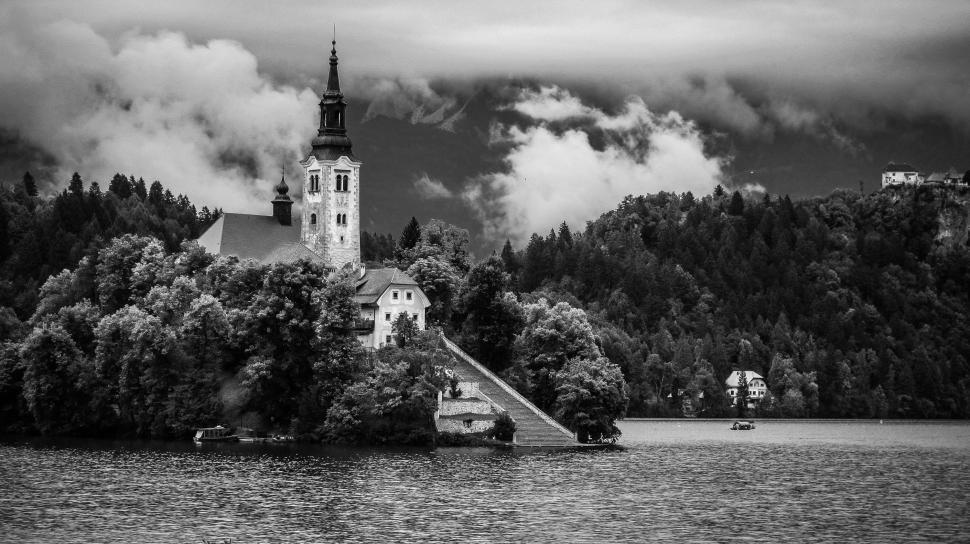 Free Stock Photo of Church on Lake Shore | Download Free Images and ...