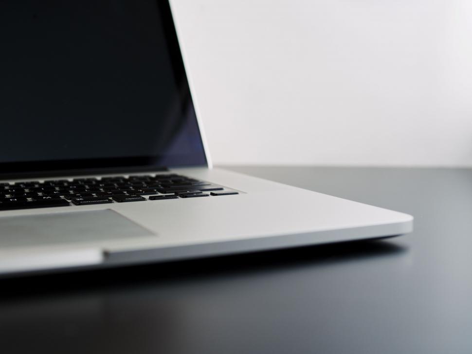Free Image of Laptop Computer on Wooden Desk 