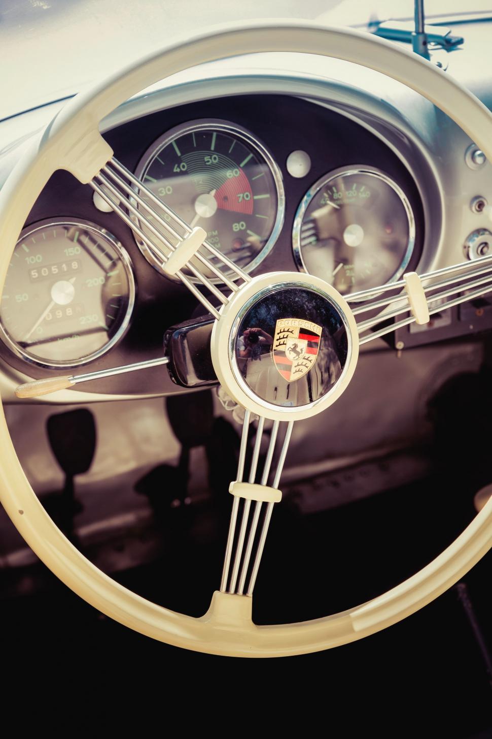 Free Image of Steering Wheel and Dashboard of a Car 