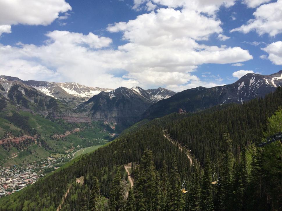 Free Image of Majestic Mountain Range With Trees in Background 