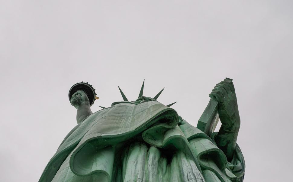 Free Image of Statue of Liberty in Black and White 