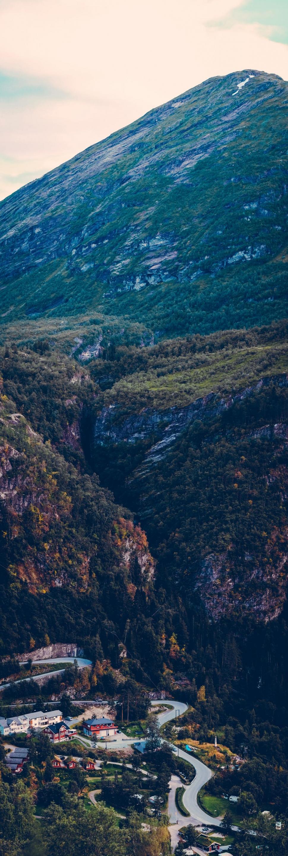 Free Image of Scenic View of a Winding Road in the Mountains 
