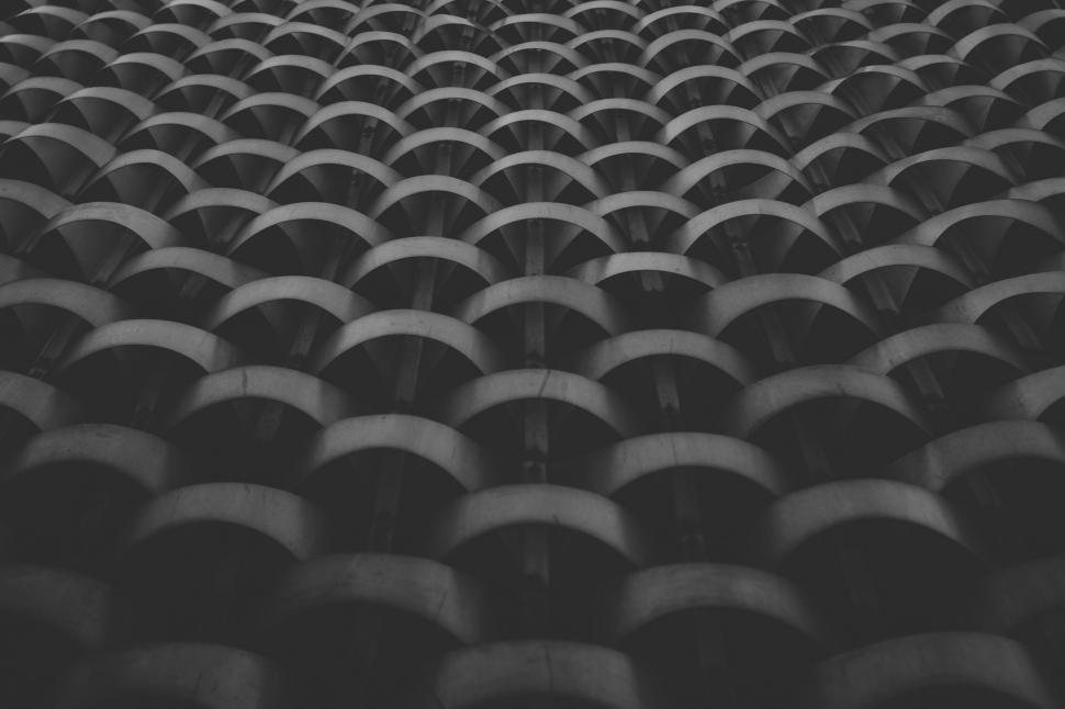Free Image of Umbrellas Arranged in Black and White 