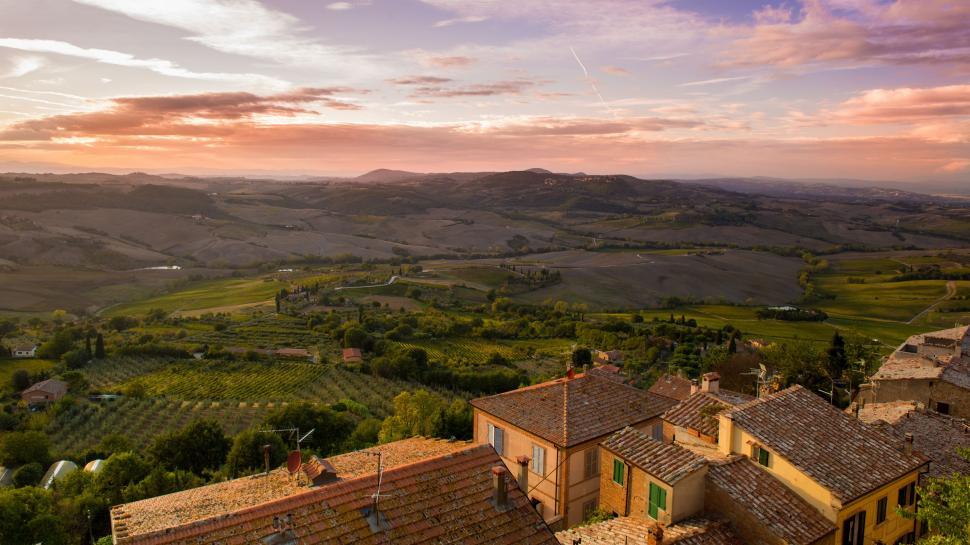 Free Image of Village Nestled in the Rolling Hills 