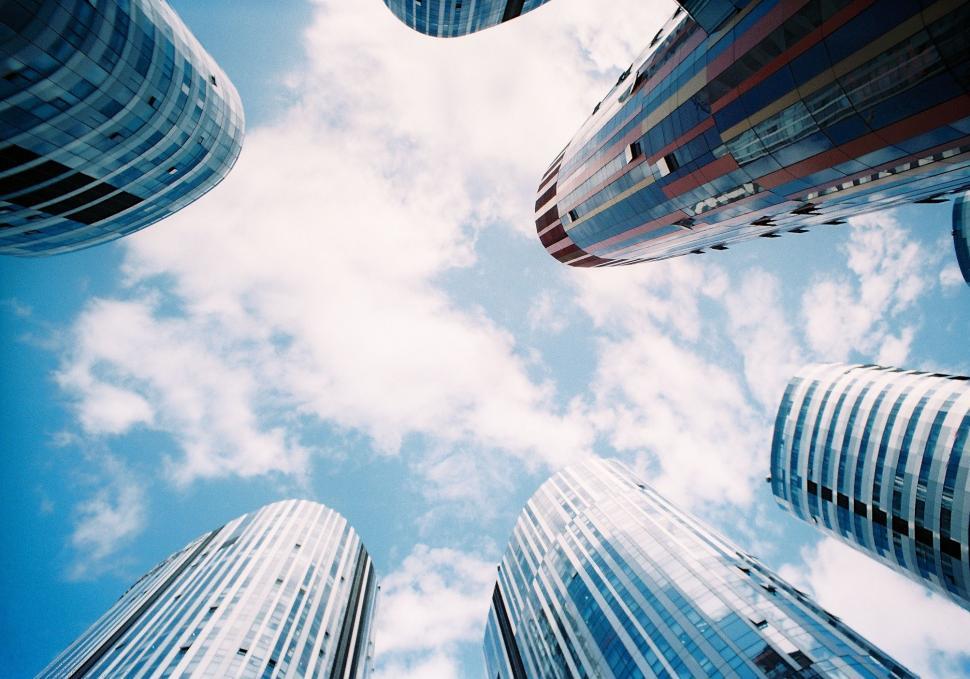 Free Image of Group of Tall Buildings Standing Together 