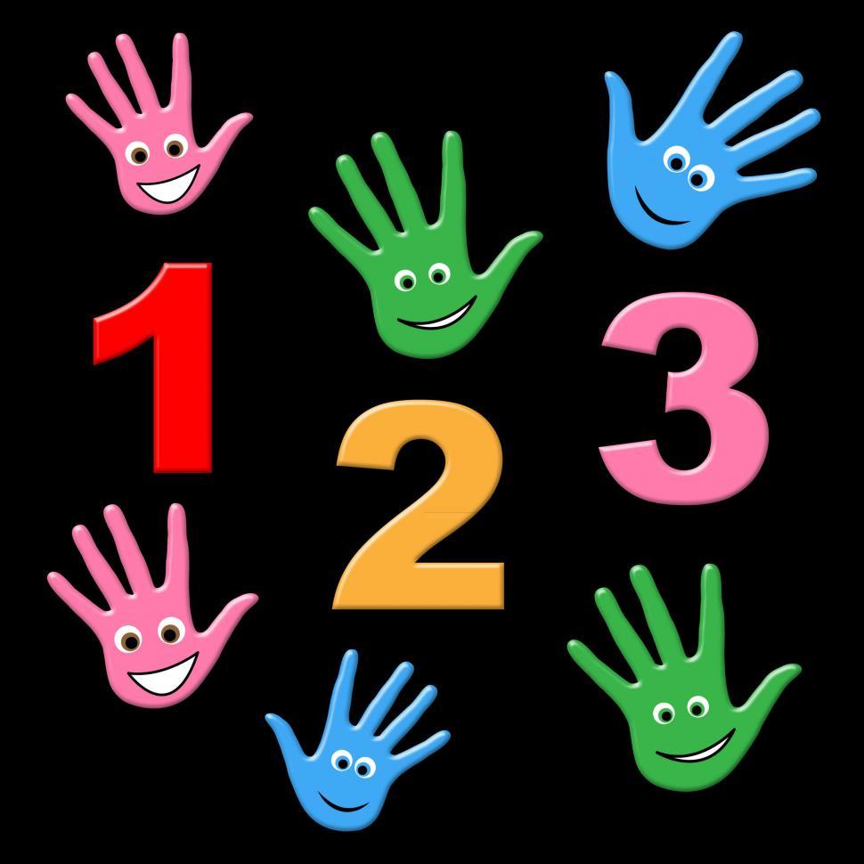 Numbers one two three 1 2 3 Stock Illustration