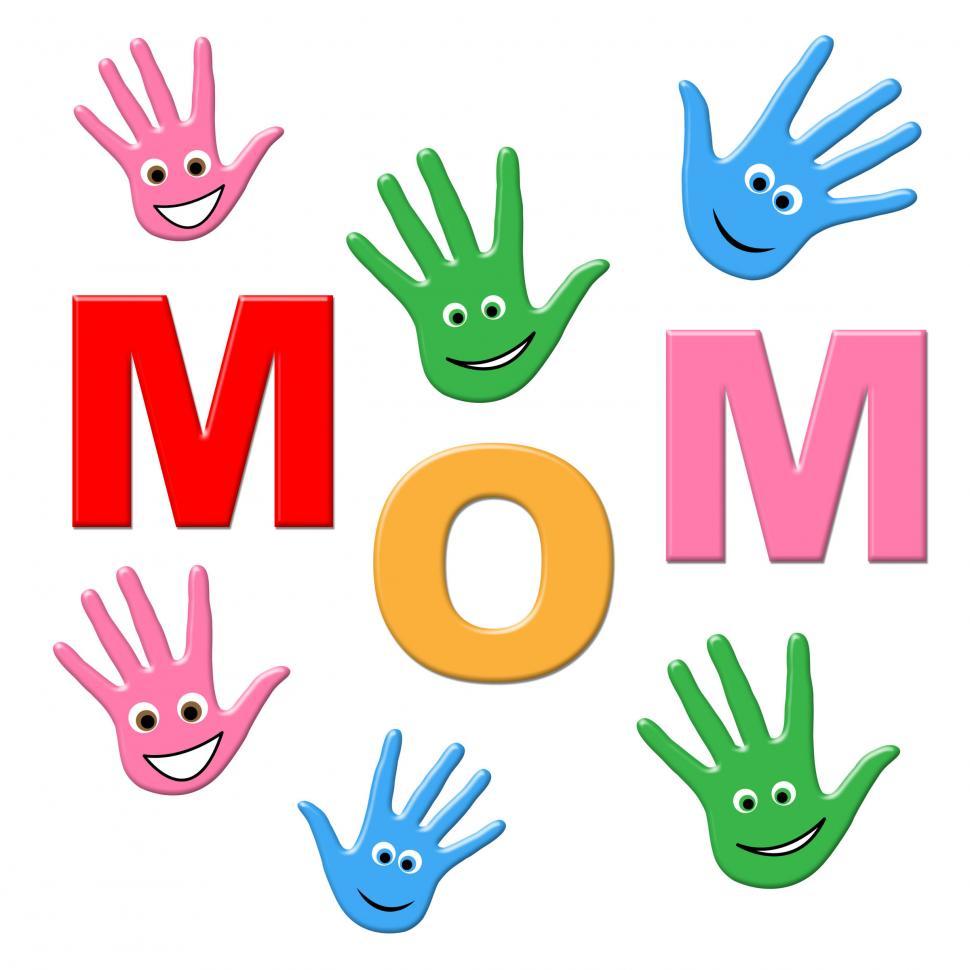 Free Image of Handprints Mom Represents Human Watercolor And Painted 