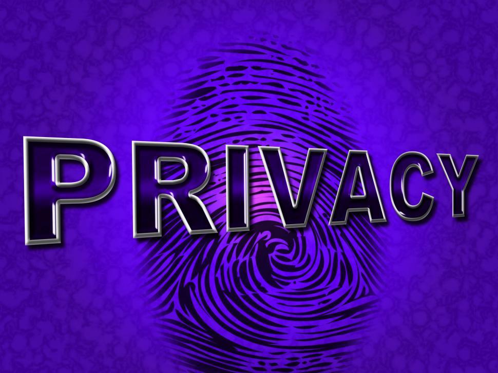 Free Image of Privacy Fingerprint Means Login Confidentially And Secured 