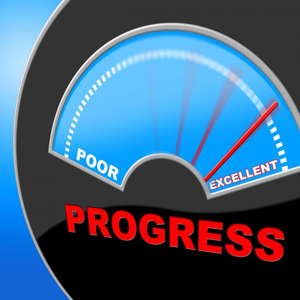 Free Image of Excellent Progress Means Growth Headway And Fineness 