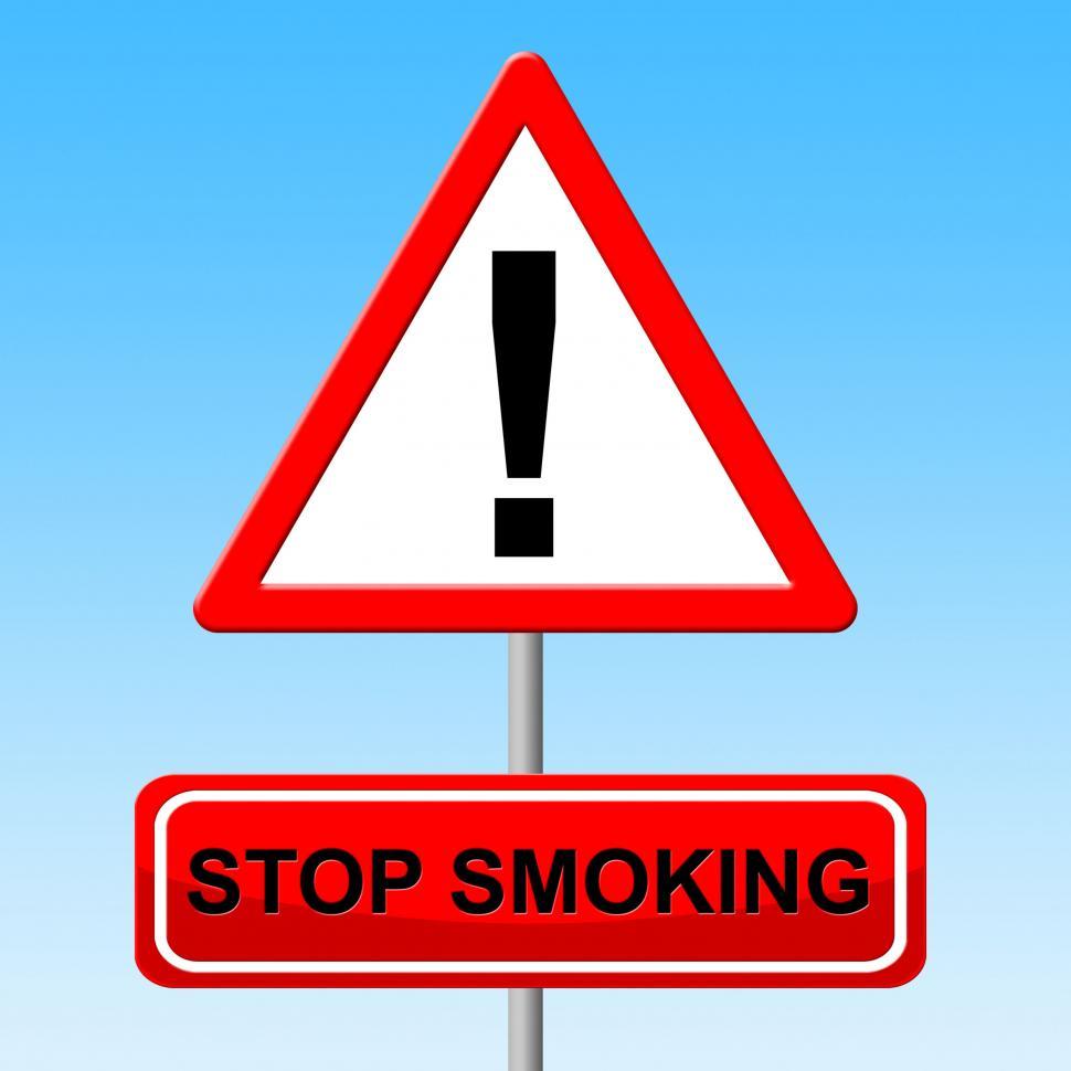 Free Image of Stop Smoking Indicates Lung Cancer And Habit 