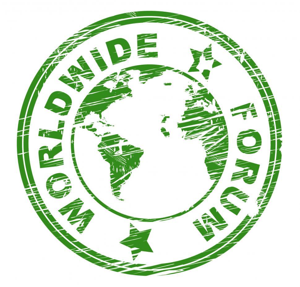 Free Image of Worldwide Forum Indicates Globalize Communication And Discussion 