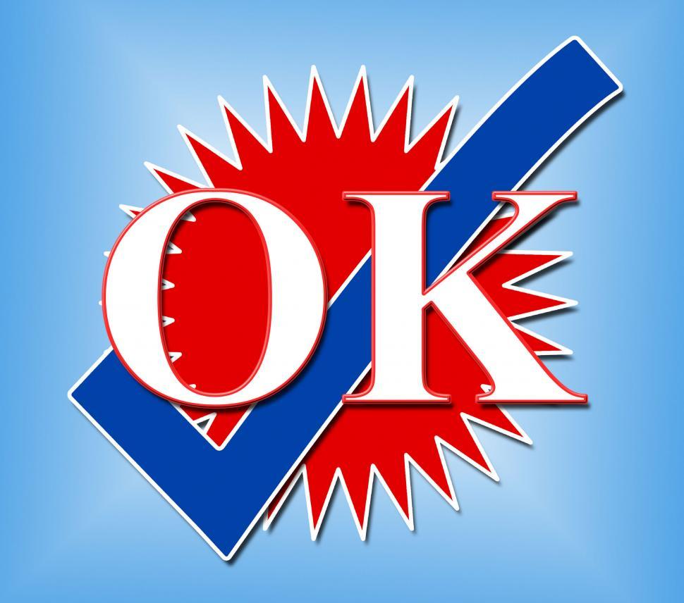 Free Image of Ok Tick Represents All Right And Affirm 