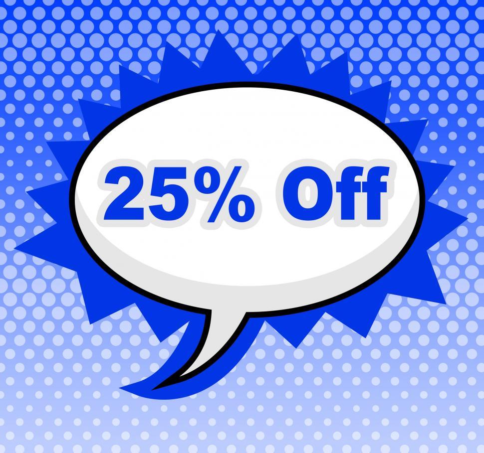 Free Image of Twenty Five Percent Represents Merchandise Promo And Cheap 