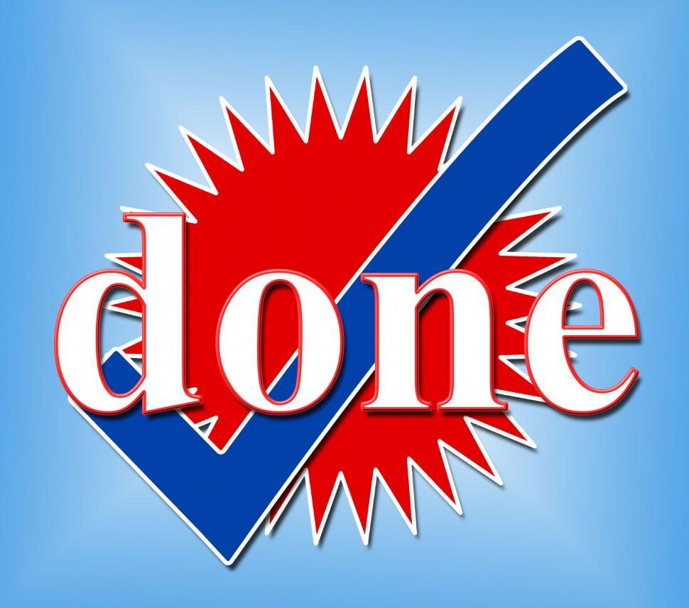 Free Image of Done Tick Shows All Right And Ok 