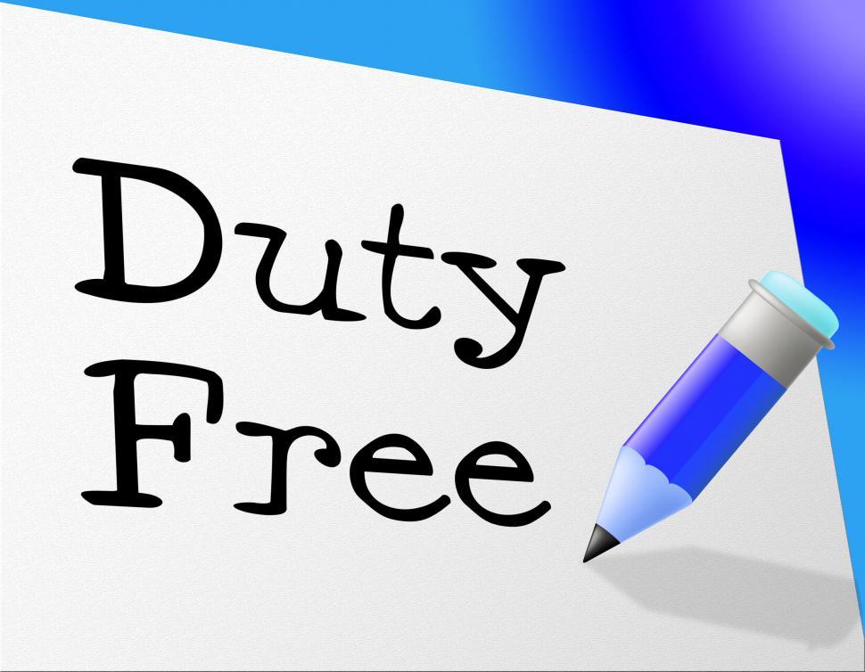 Free Image of Duty Free Represents Income Tax And Buying 