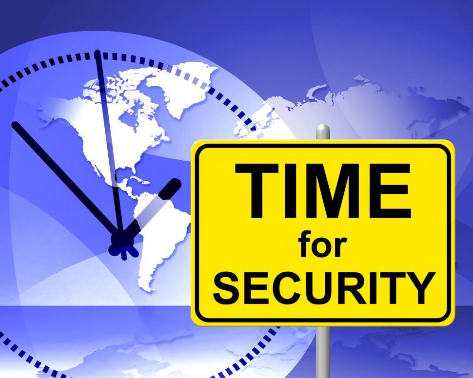 Free Image of Time For Security Indicates At The Moment And Encryption 