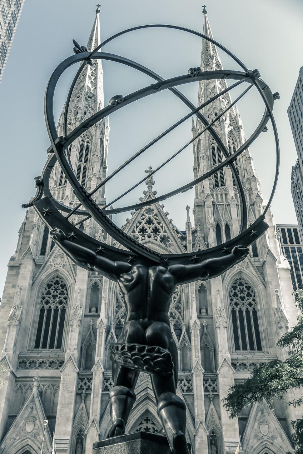 Free Stock Photo of Atlas faces St. Patrick s Cathedral Download Free