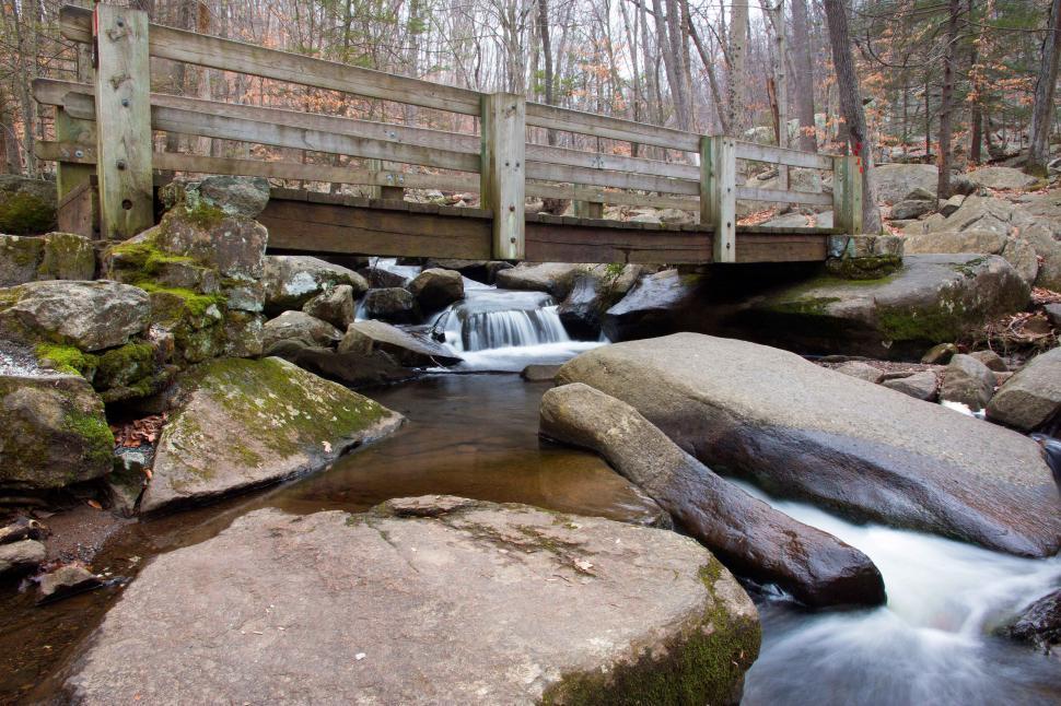 Free Image of Foot Bridge at Hacklebarney State Park 