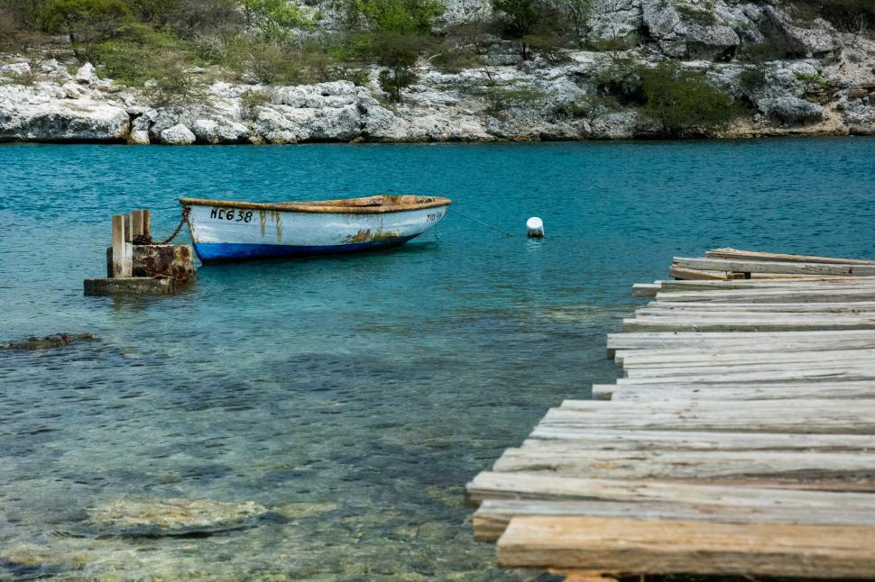 Free Image of Small Boat on Body of Water 