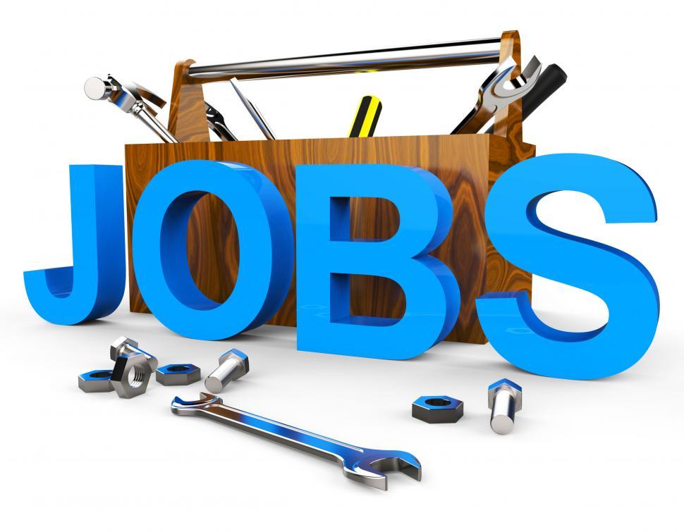 Free Image of Jobs Word Shows Hire Me And Apply 