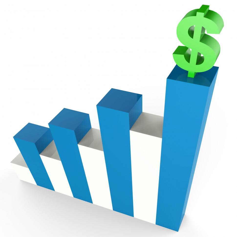 Free Image of Dollar Gain Indicates Business Graph And Banking 
