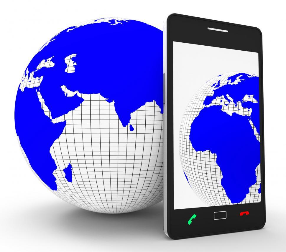 Free Image of Worldwide Phone Connection Means Web Site And Globalize 
