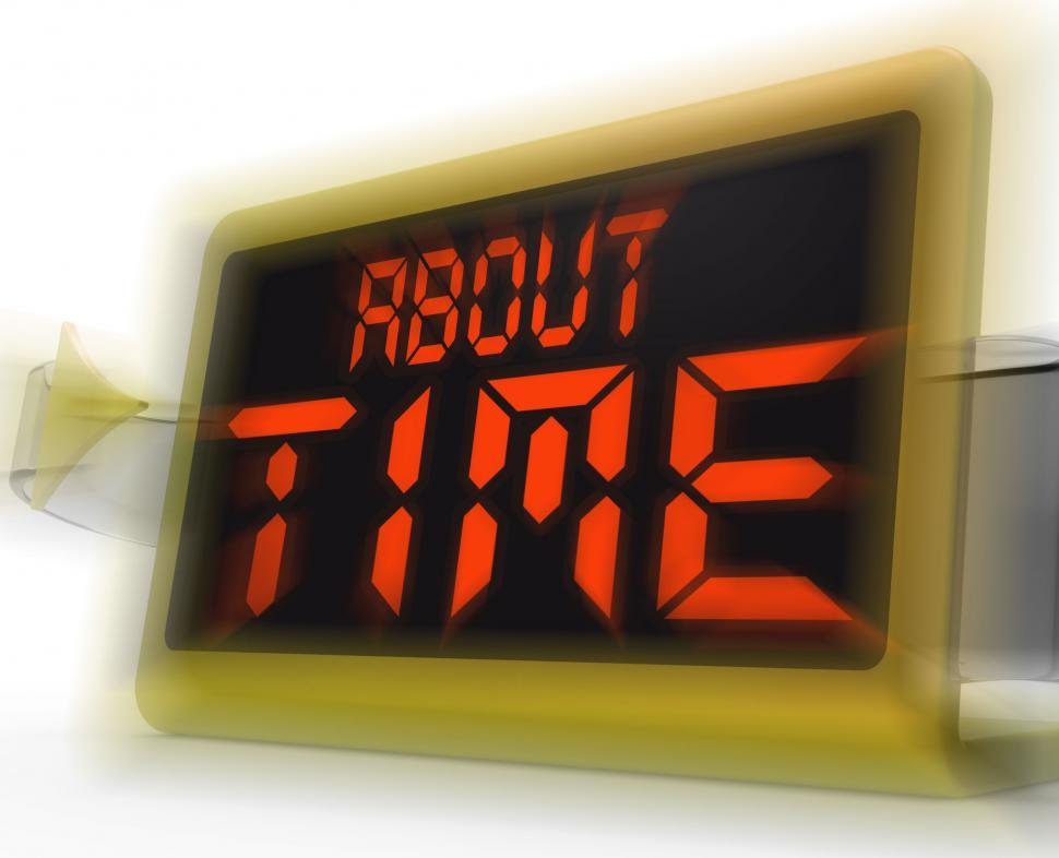 Free Image of About Time Digital Clock Shows Late Or Overdue 