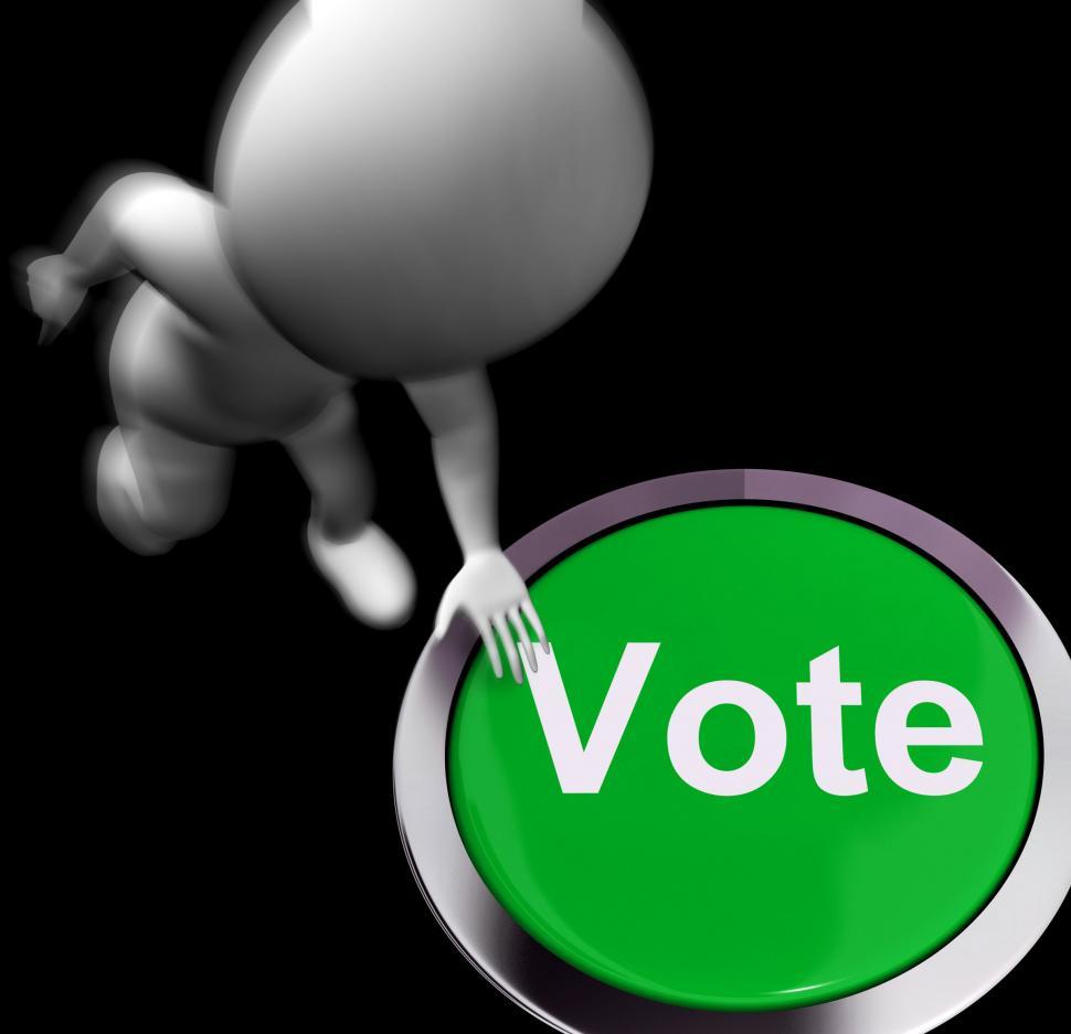 Free Image of Vote Pressed Shows Poll Election Or Choosing 