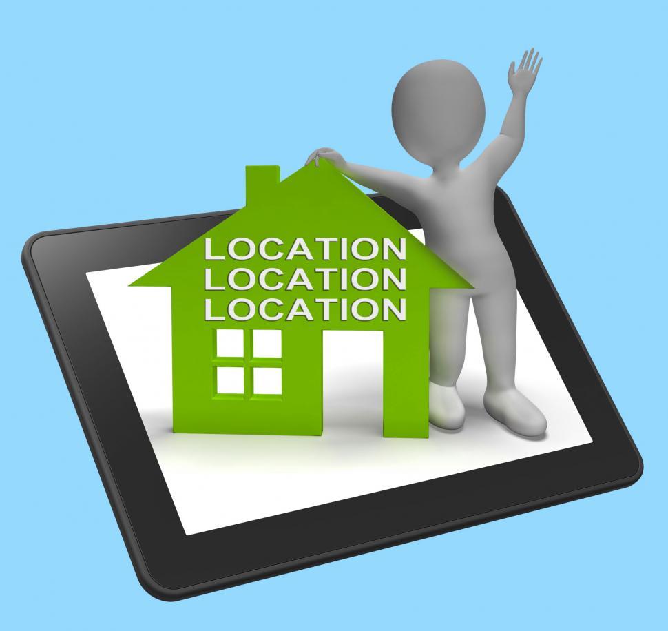 Free Stock Photo of Location Location Location House Tablet Shows ...