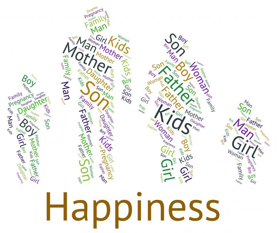 Free Image of Family Happiness Shows Blood Relative And Cheerful 