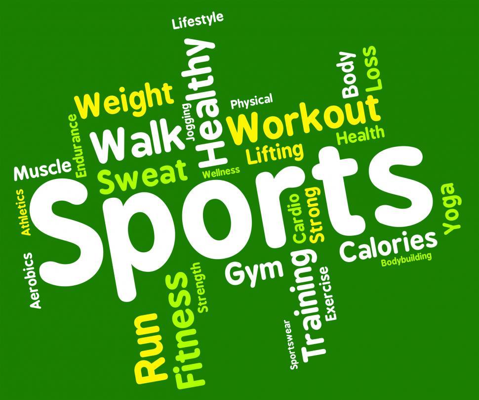 Exercise Words Showing Get Fit And Athletic Stock Photo, Picture