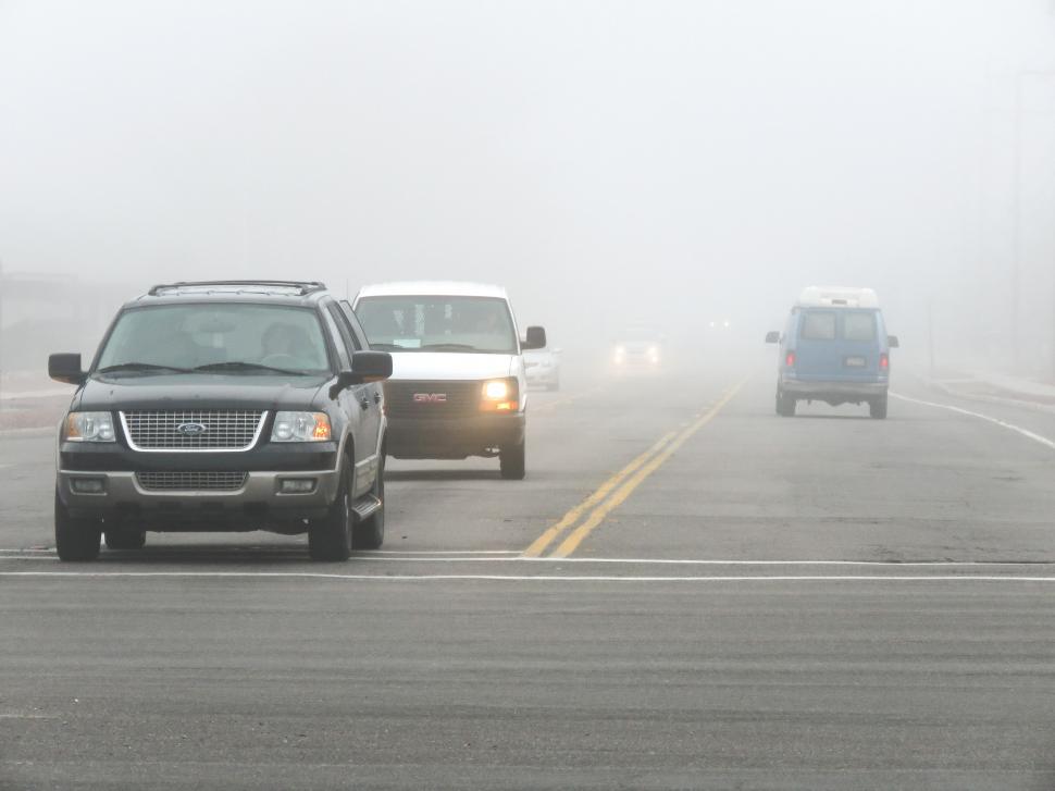 Cars in fog