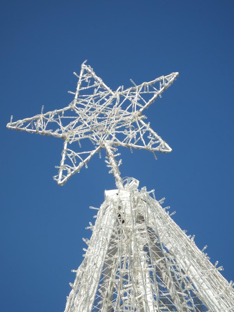 Free Stock Photo of White Christmas Tree Star Download Free Images