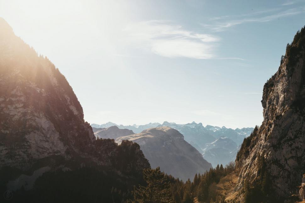 Free Image of Majestic Mountain Under Blue Sky 