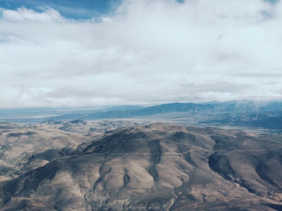 Free Image of Aerial View of Mountain Range 